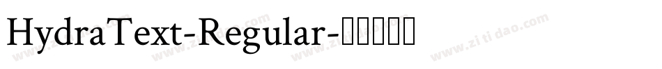 HydraText-Regular字体转换