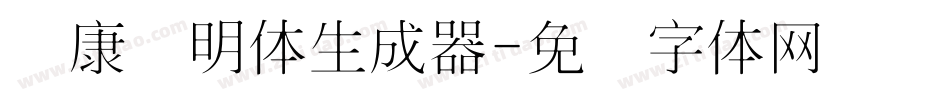 华康细明体生成器字体转换