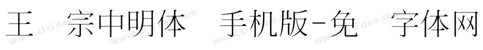 王汉宗中明体简手机版字体转换