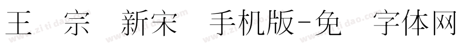 王汉宗细新宋简手机版字体转换