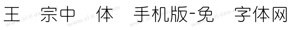 王汉宗中圆体简手机版字体转换