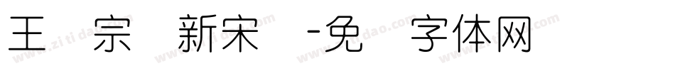 王汉宗细新宋简字体转换