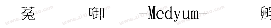 極限新圓-Medium字体转换