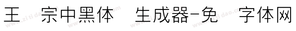 王汉宗中黑体简生成器字体转换