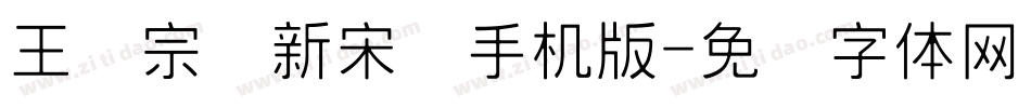 王汉宗细新宋简手机版字体转换