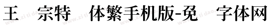 王汉宗特圆体繁手机版字体转换