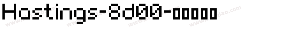 Hastings-8d00字体转换