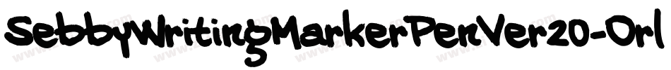 SebbyWritingMarkerPenVer20-Orl4字体转换