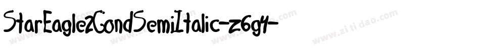 StarEagle2CondSemiItalic-z6g4字体转换