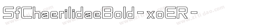 SfChaerilidaeBold-xoER字体转换 SfChaerilidaeBold-xoER字体转换