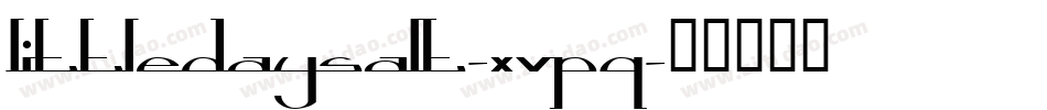 LittleDaysAlt-xvpq字体转换