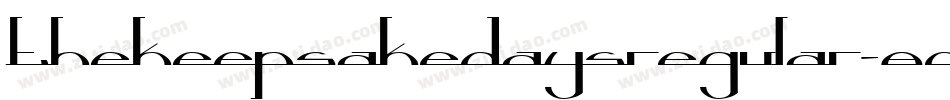 TheKeepsakeDaysRegular-8D40字体转换