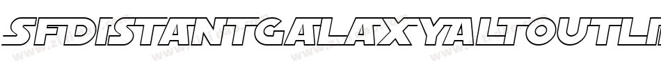 SfDistantGalaxyAltoutlineItalic-ZJDZ字体转换