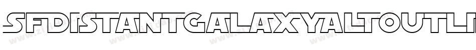 SfDistantGalaxyAltoutlineItalic-ZJDZ字体转换