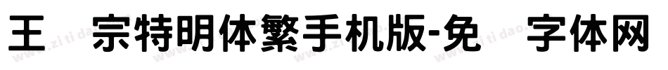 王汉宗特明体繁手机版字体转换