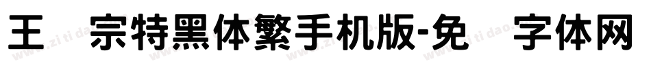 王汉宗特黑体繁手机版字体转换