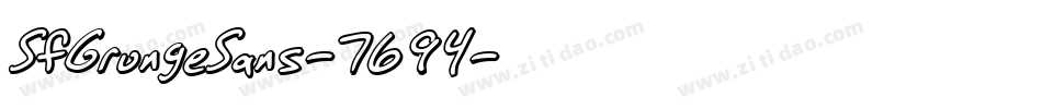 SfGrungeSans-7694字体转换 SfGrungeSans-7694字体转换