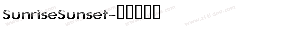 SunriseSunset字体转换