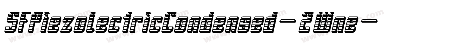 SfPiezolectricCondensed-2Wne字体转换