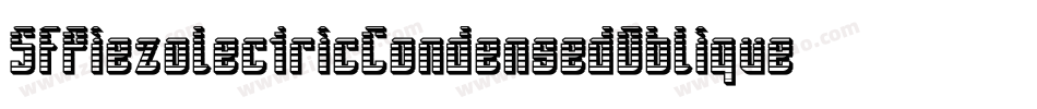SfPiezolectricCondensedOblique-MLBn字体转换