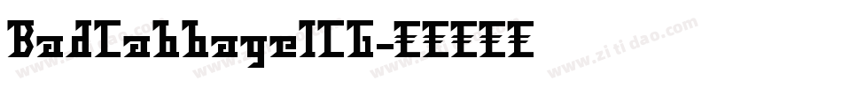 BadCabbageICG字体转换