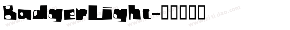 BadgerLight字体转换