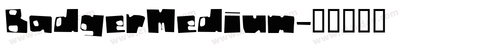 BadgerMedium字体转换