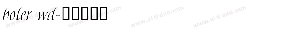 boler_wd字体转换