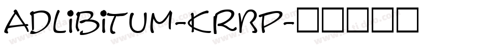 Adlibitum-KRBp字体转换