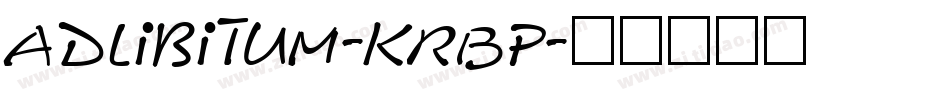 Adlibitum-KRBp字体转换