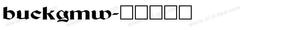 buckgmw字体转换