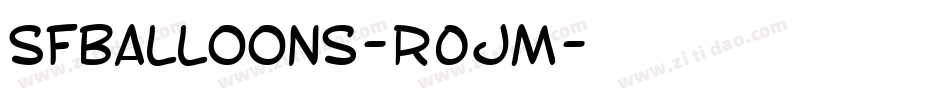 SfBalloons-R0jM字体转换