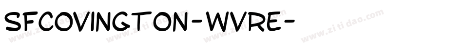SfCovington-WVRE字体转换