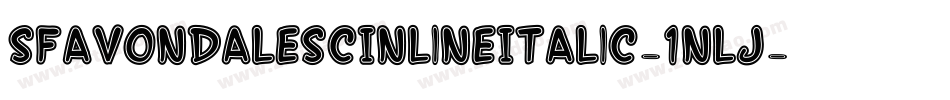 SfAvondaleScInlineItalic-1nLj字体转换