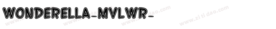 Wonderella-MVLwr字体转换