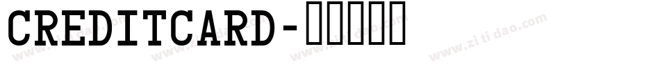 CreditCard字体转换