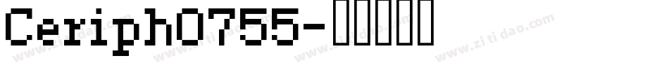 Ceriph0755字体转换