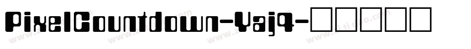 PixelCountdown-Yaj4字体转换