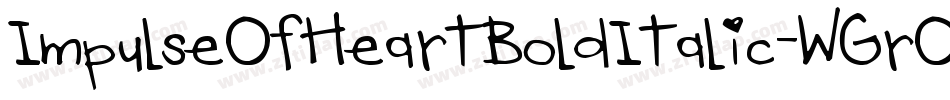 ImpulseOfHeartBoldItalic-WGrO字体转换