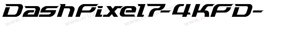 DashPixel7-4KPD字体转换