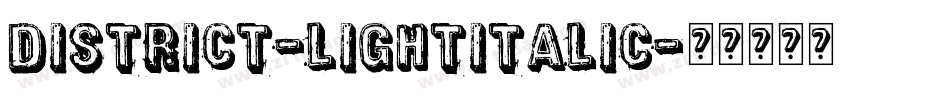District-LightItalic字体转换