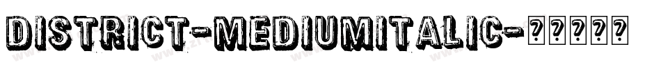 District-MediumItalic字体转换