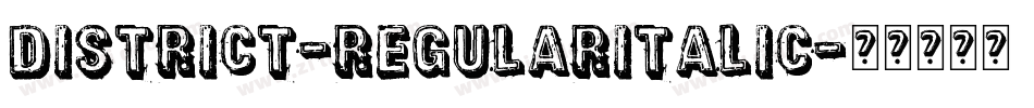 District-RegularItalic字体转换