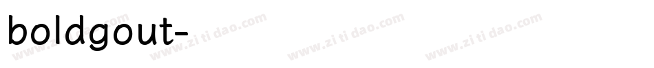 boldgout字体转换