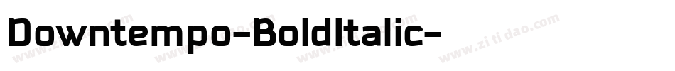 Downtempo-BoldItalic字体转换