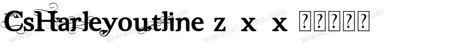 CsHarleyOutline-z8X4X字体转换