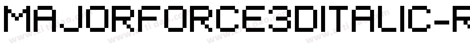 MajorForce3DItalic-rMD7字体转换