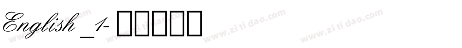 English_1字体转换