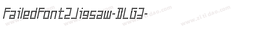 FailedFont2Jigsaw-DLG3字体转换
