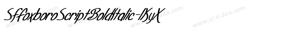 SfFoxboroScriptBoldItalic-lKyX字体转换 SfFoxboroScriptBoldItalic-lKyX字体转换